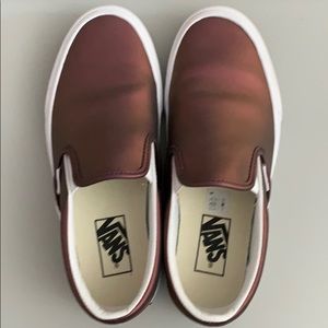 Like New Vans in Metallic Red/Gold.